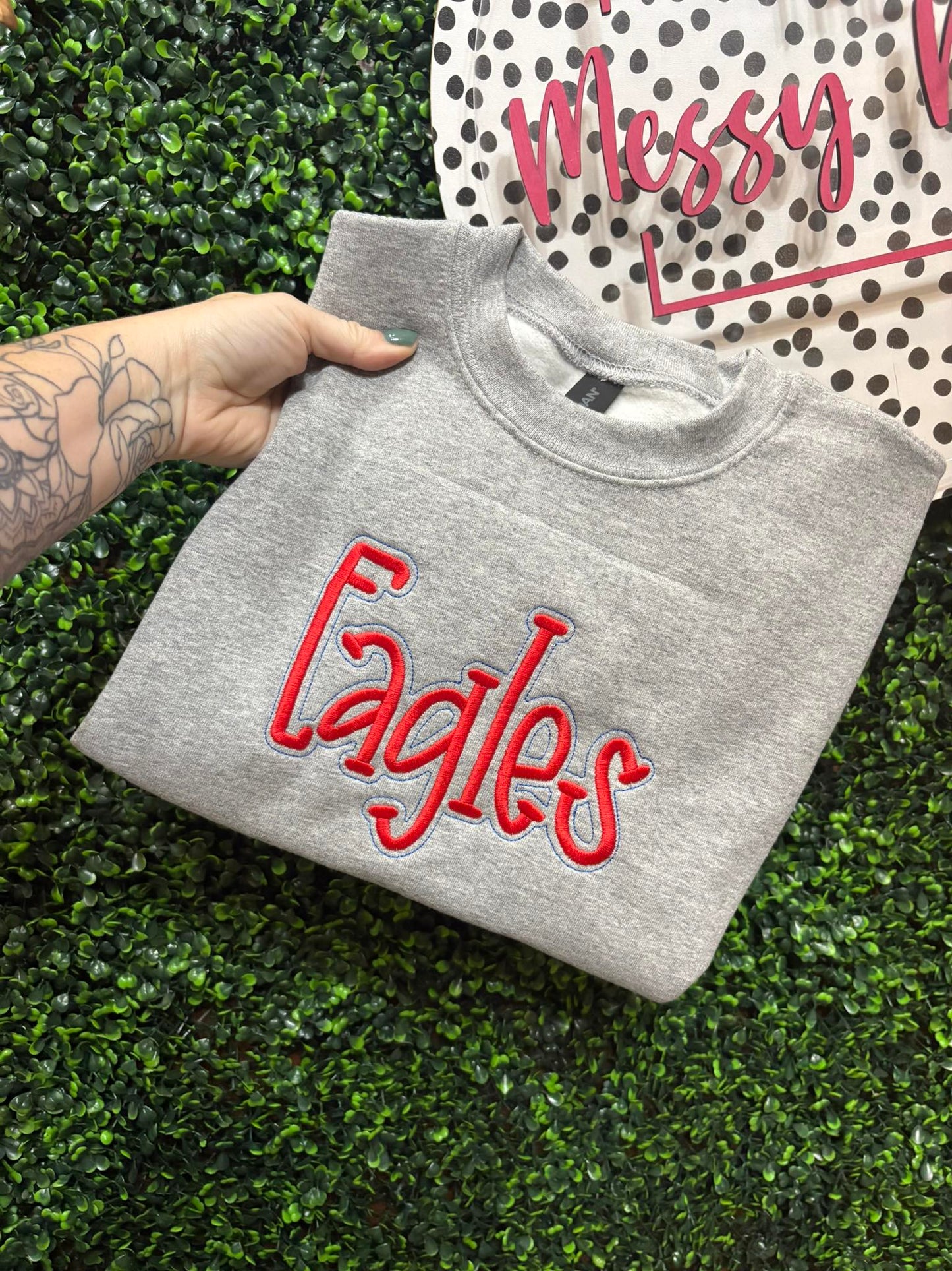 Mascot with bean stitch Crewneck
