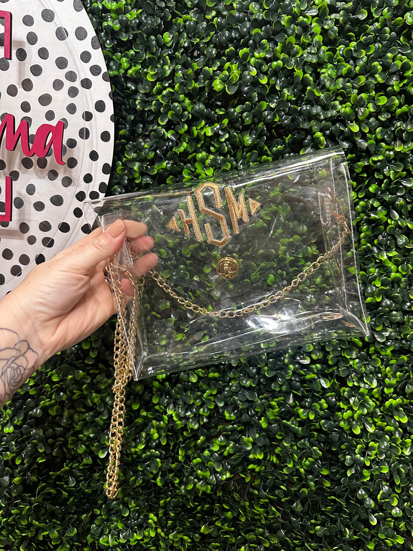 Personalized clear purse