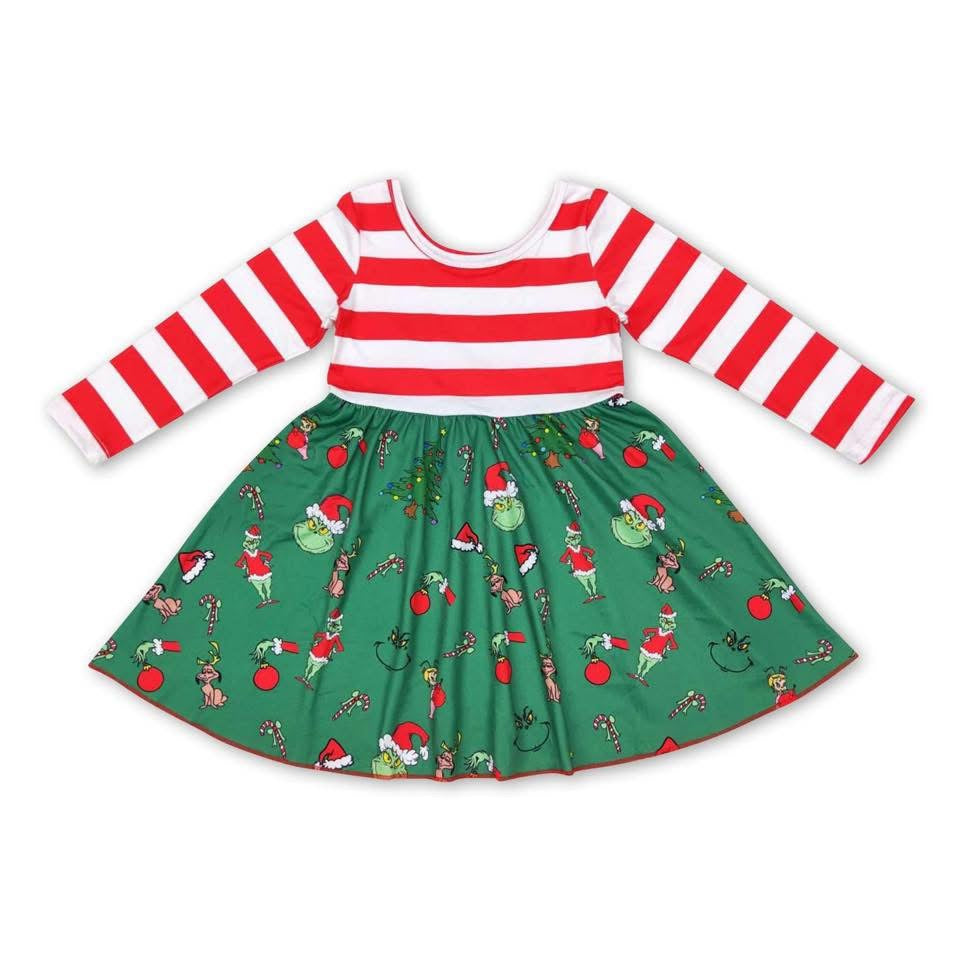 Red striped Christmas Dress