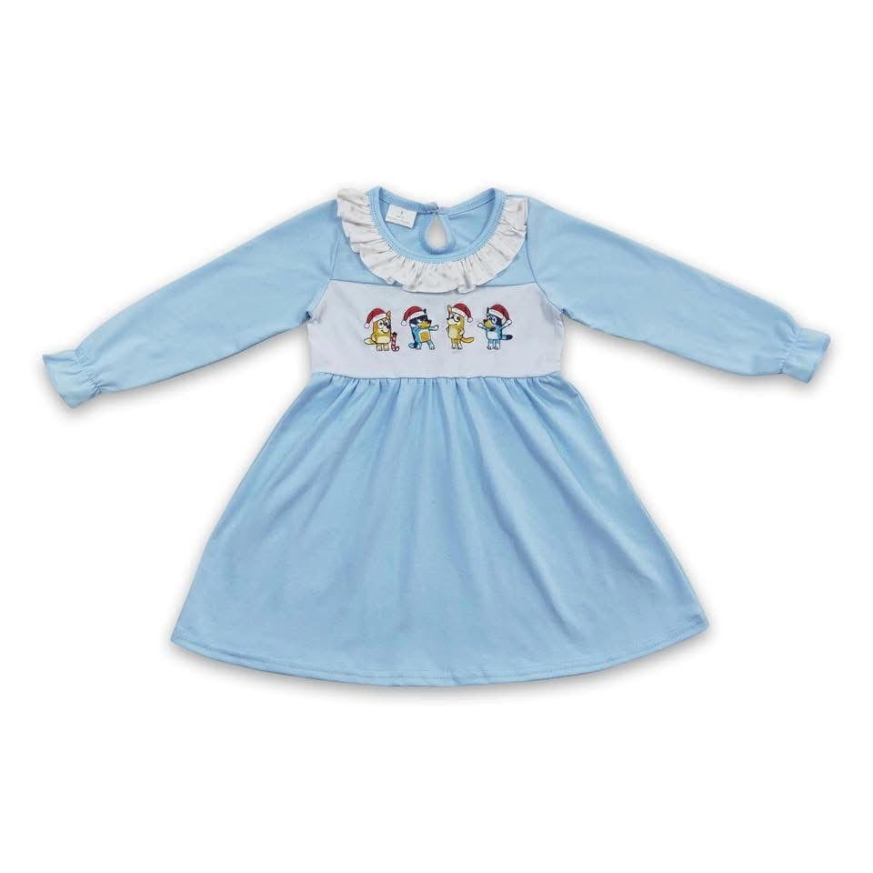 Blue Dog Christmas dress
