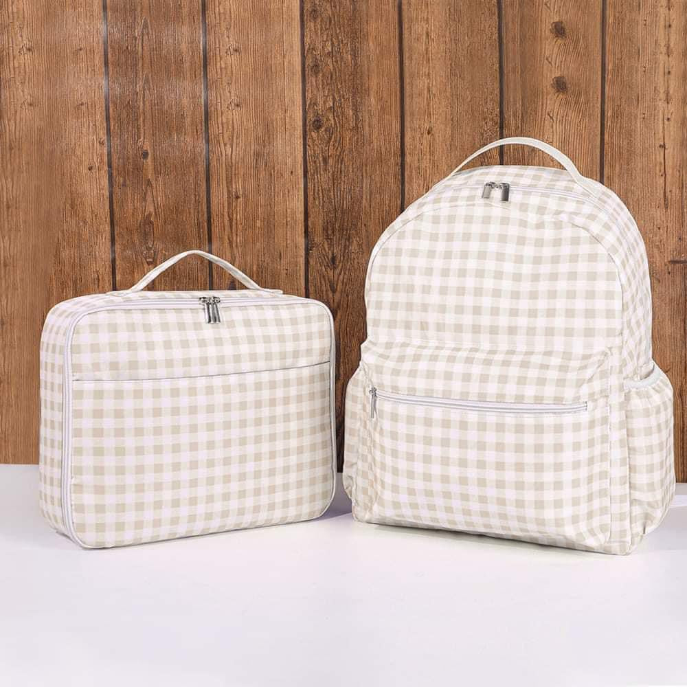 Gingham backpack