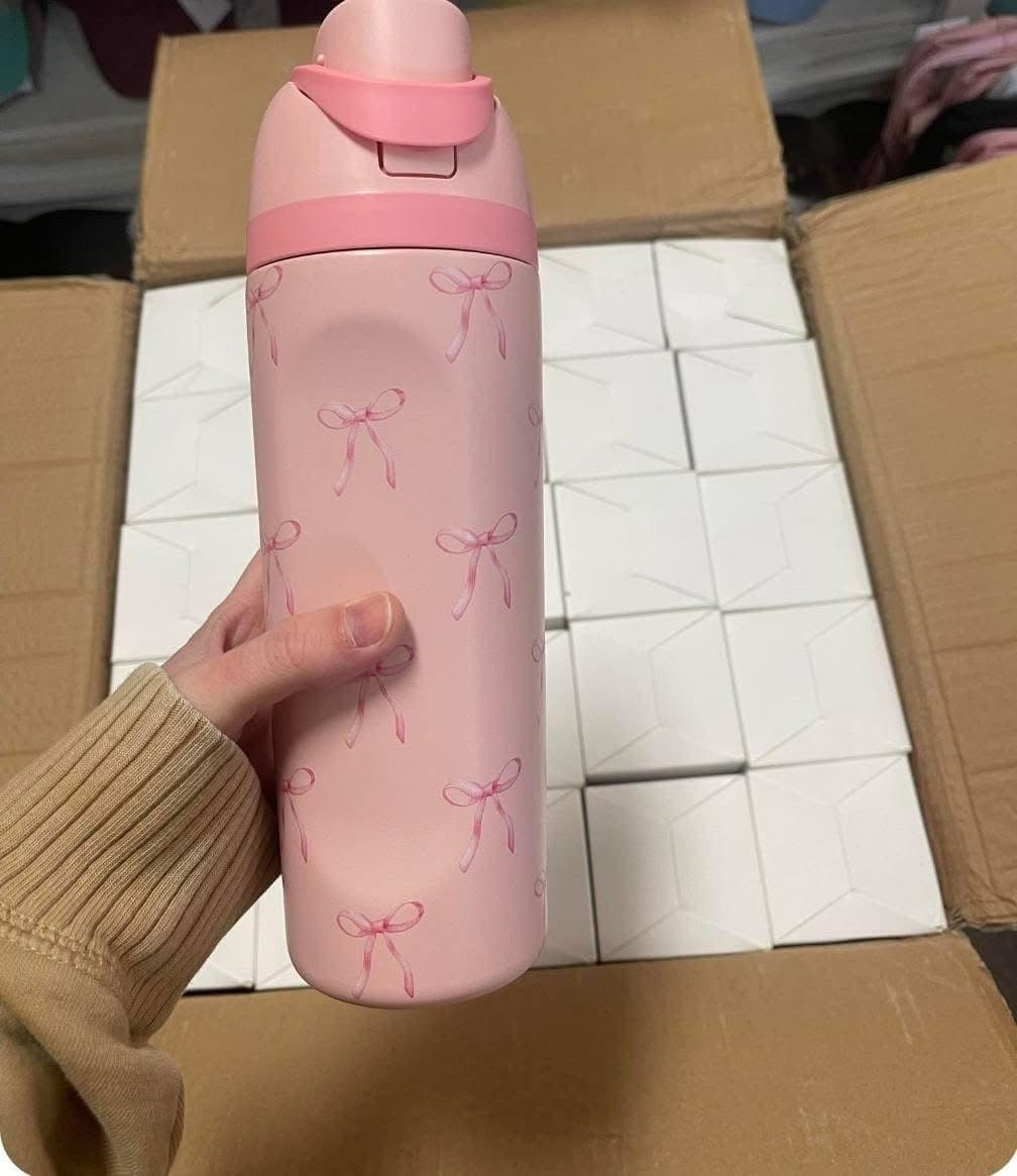 Pink bow bottle