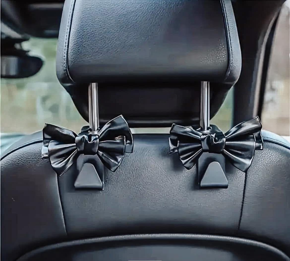 Bow car seat hooks
