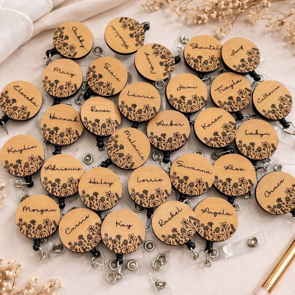 Floral Badge Reel