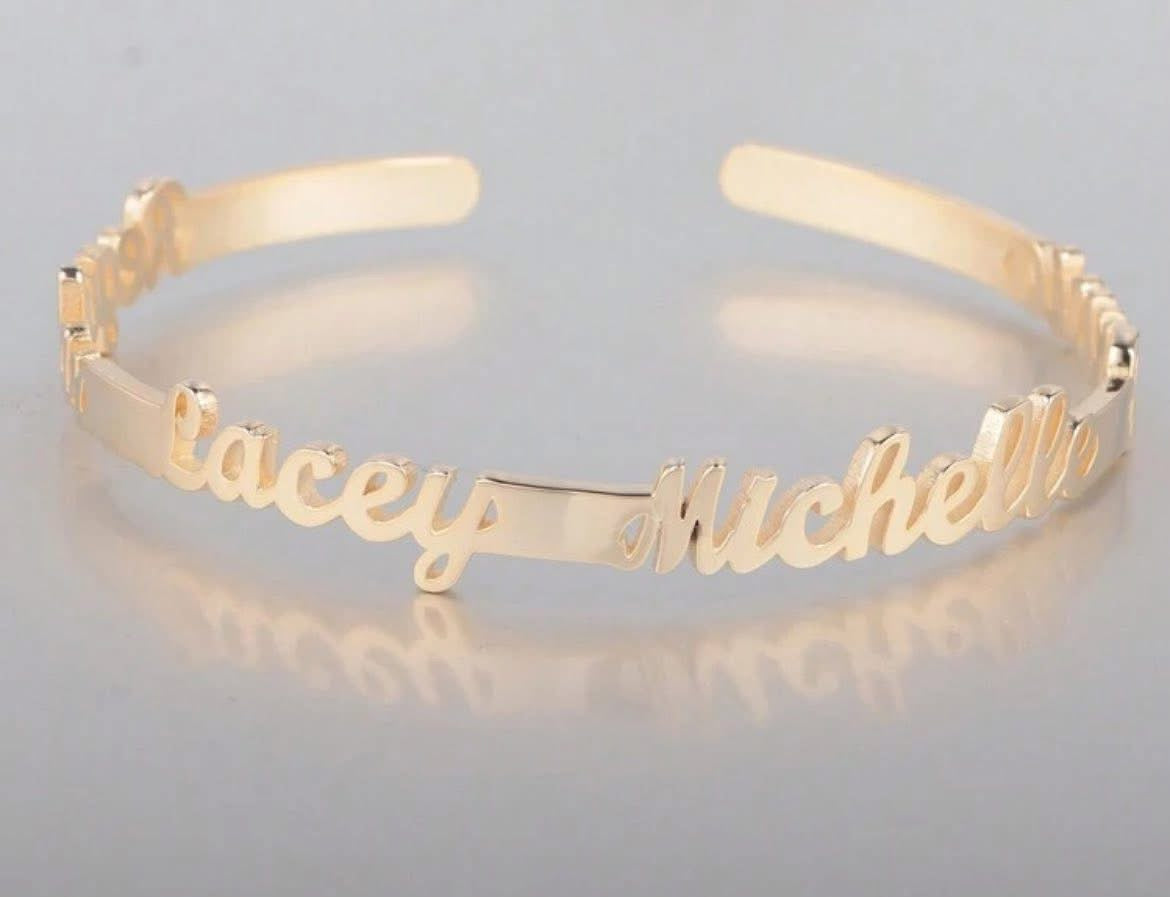 Custom Name Bangle Bracelets