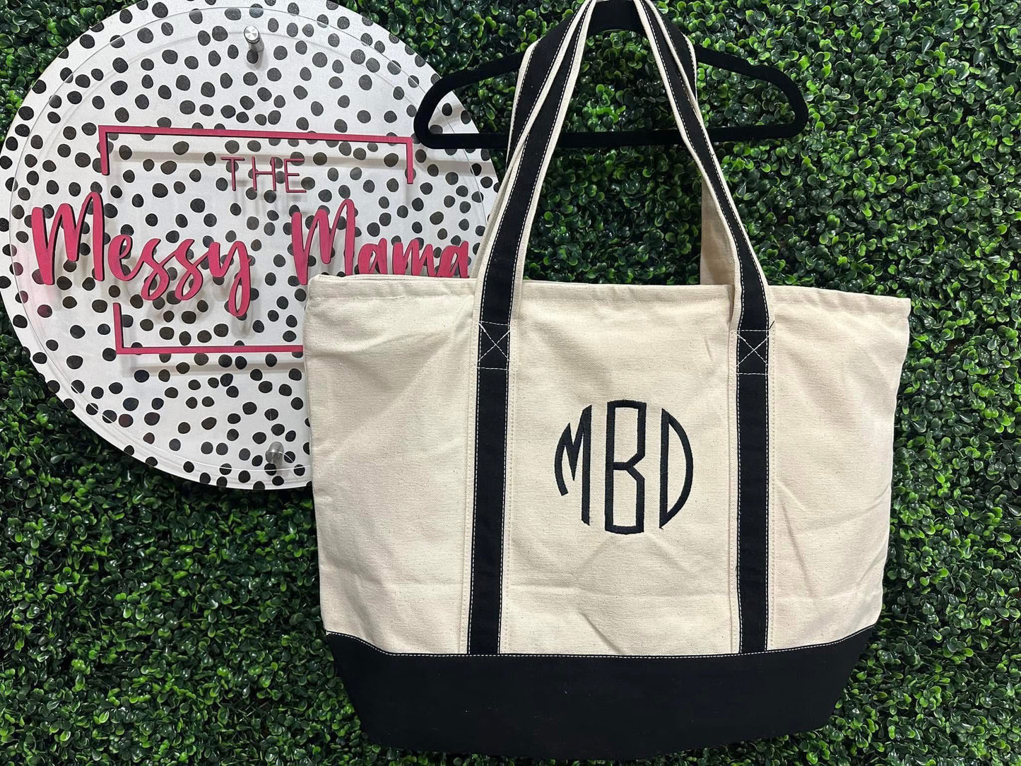 Black Canvas Tote