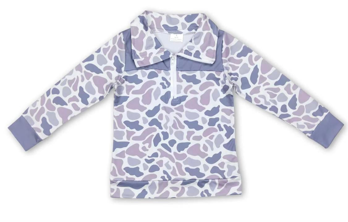 Grey camo pullover