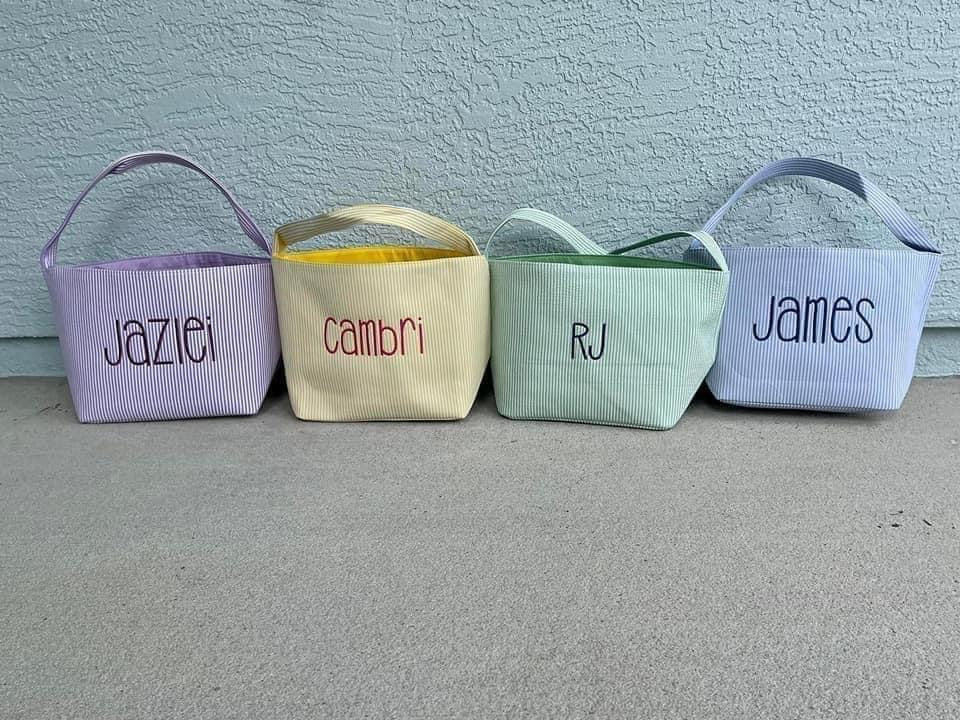 Seersucker Easter Basket WS