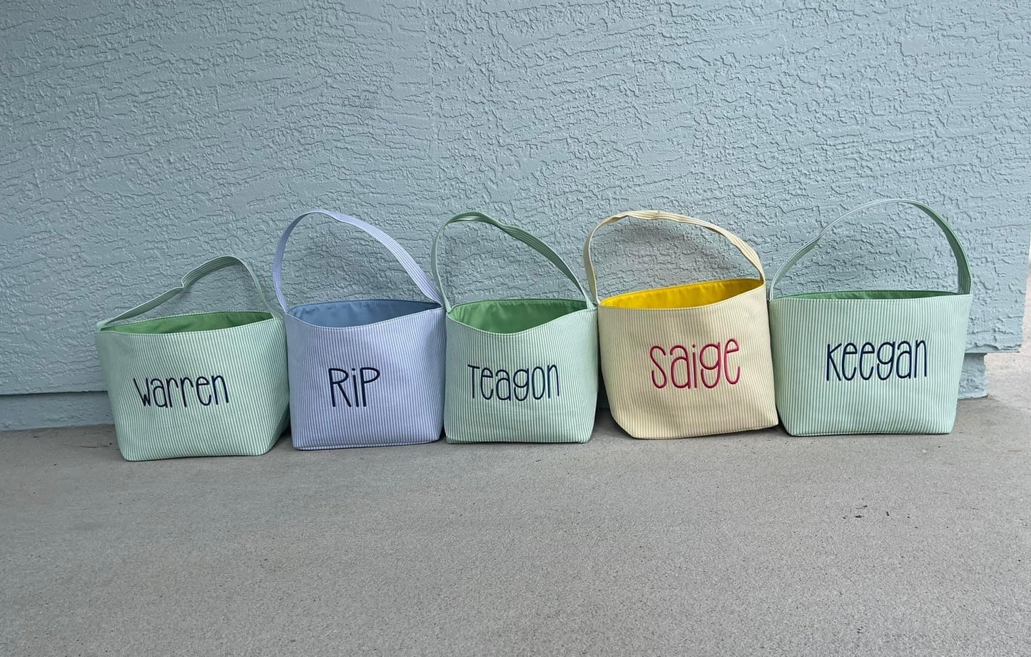 Seersucker Easter Basket WS