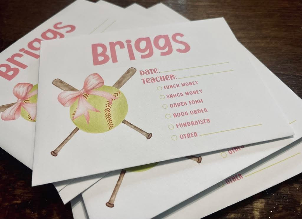 Back to School Envelopes