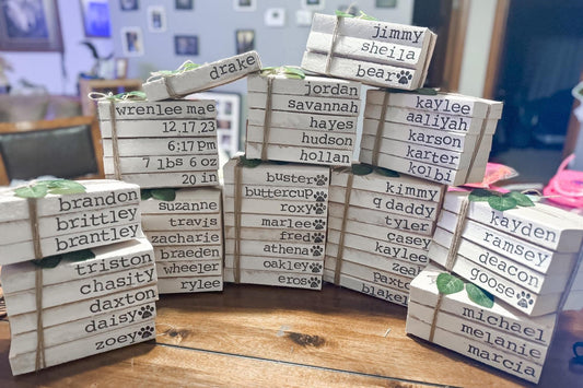 Personalized Book Stackers