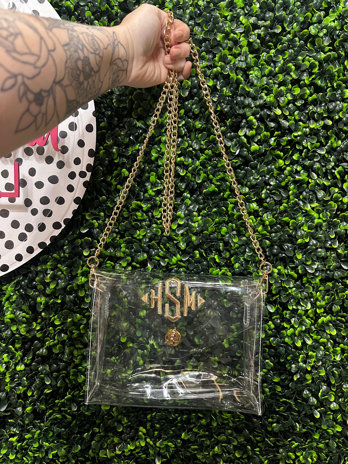 Personalized clear purse