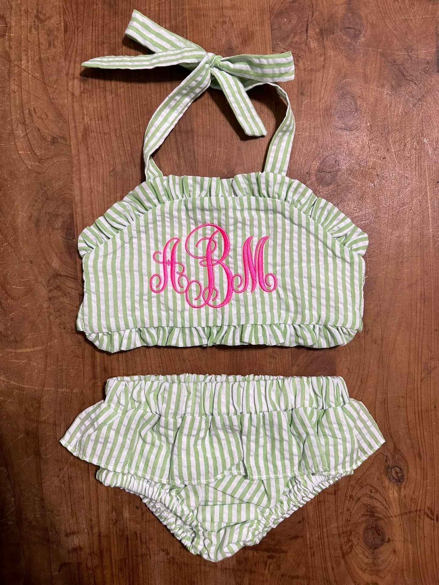 Seersucker Bathing suit Girls