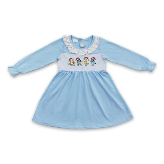 Blue Dog Christmas dress