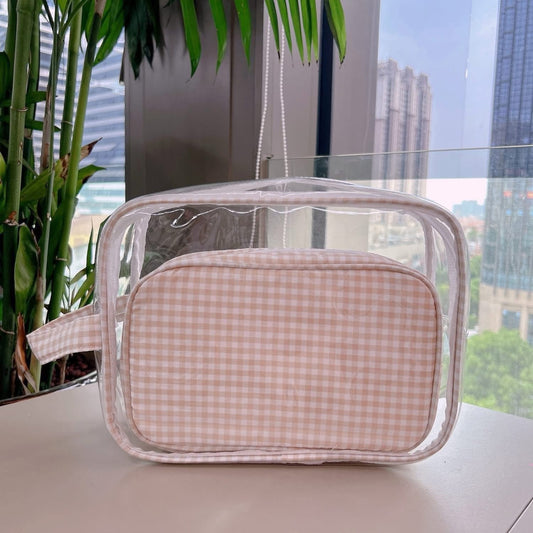 Two piece gingham bag set
