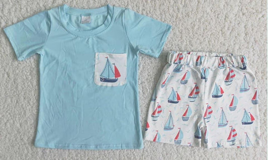Sail boat two piece