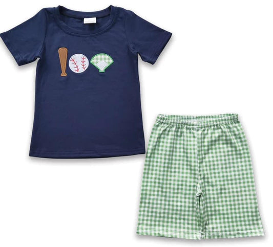 Gingham Baseball set