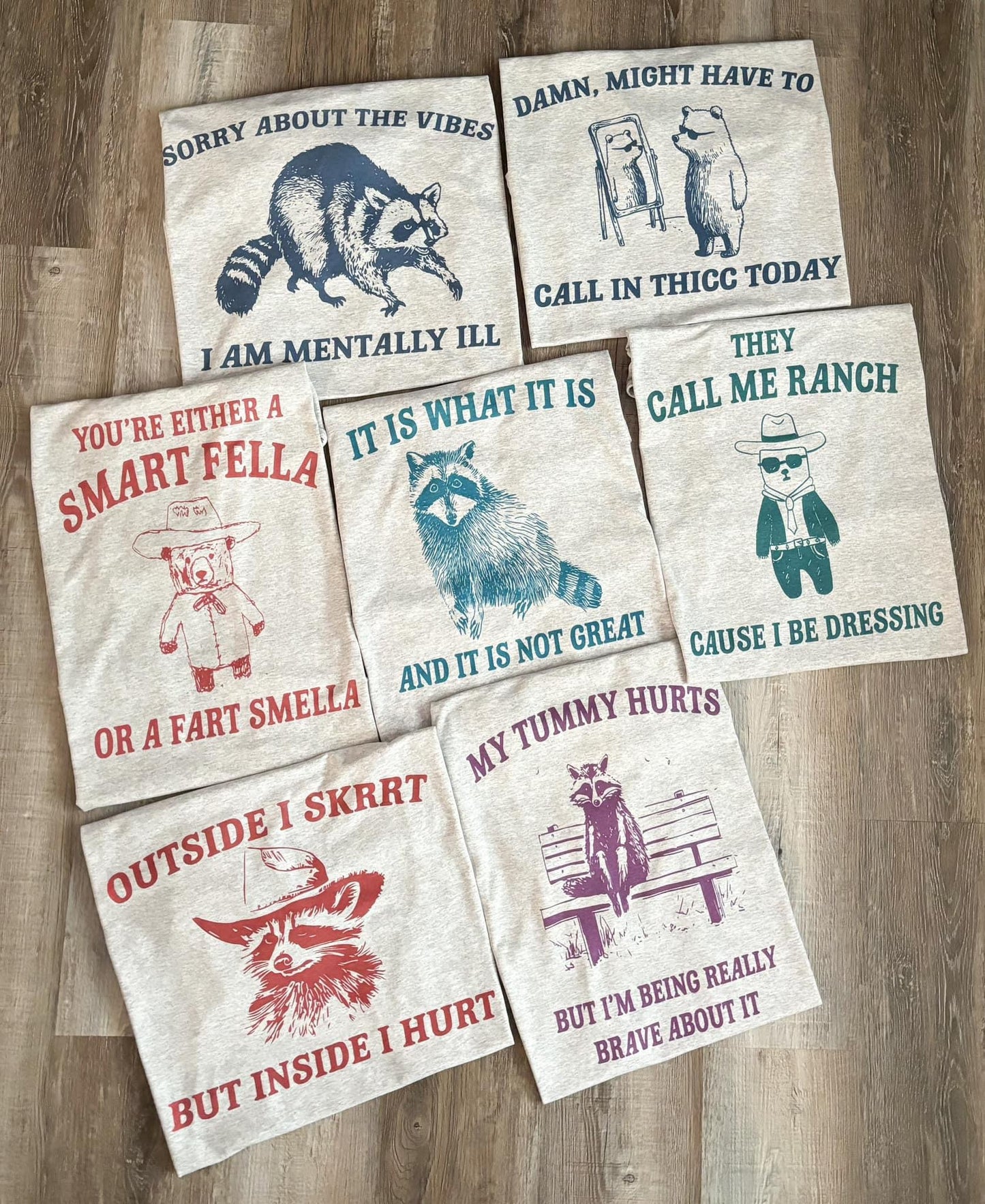Ricky raccoon graphic tee