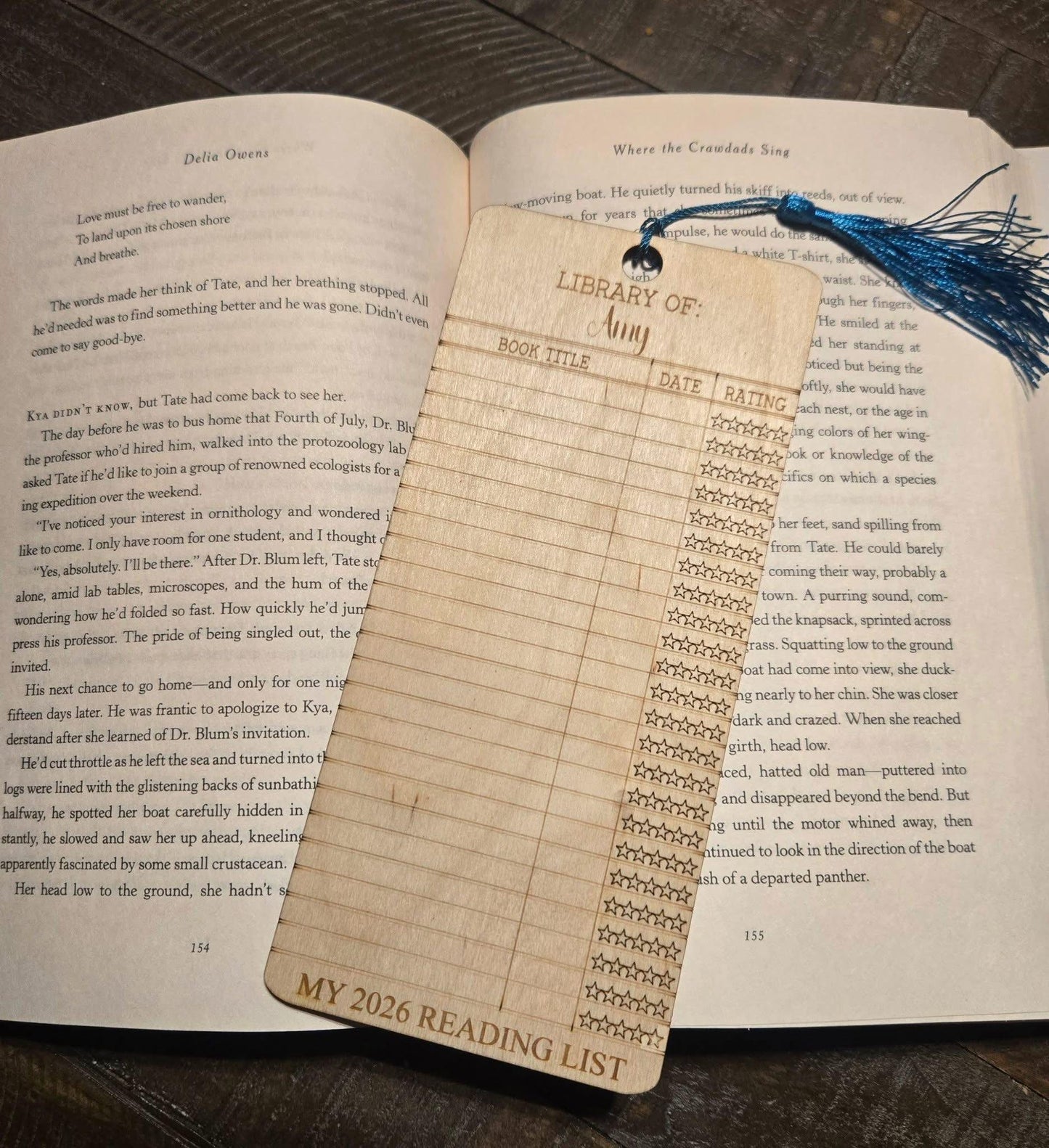 2026 Reading List bookmark
