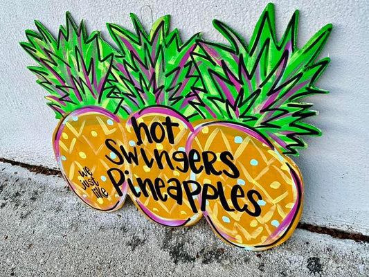 Pineapple trio door hanger