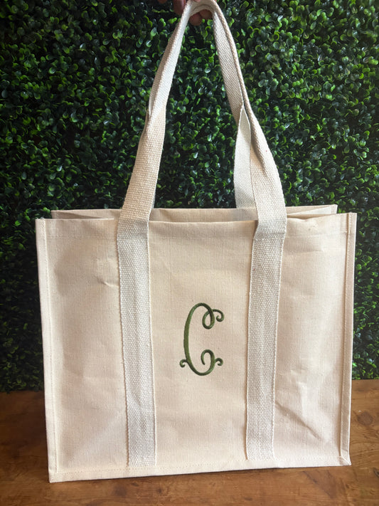 Structured Canvas Tote