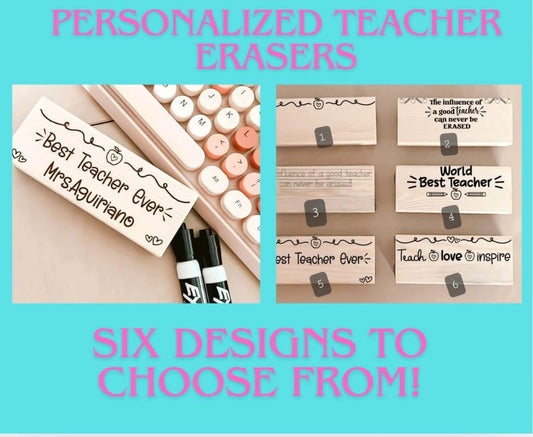 Personalized Teacher Erasers
