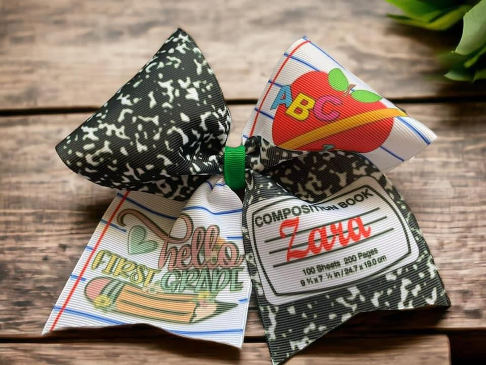Back to school bow