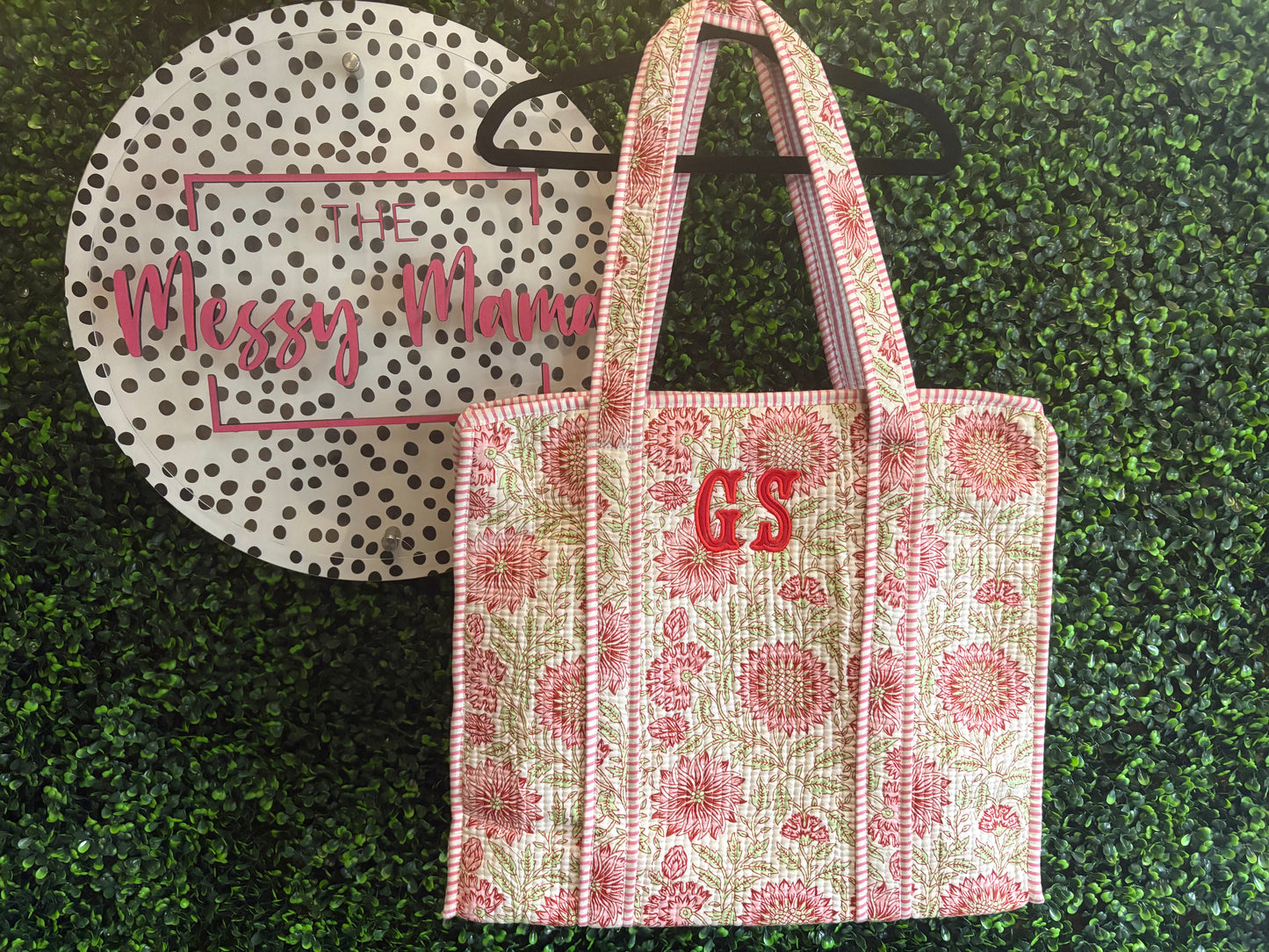 Appliqué quilted tote