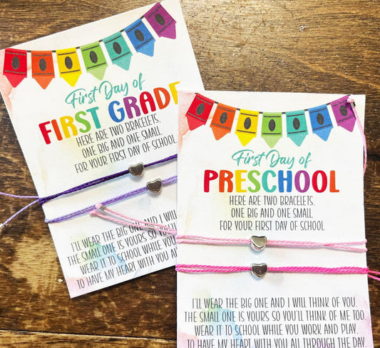 First day of school bracelet set