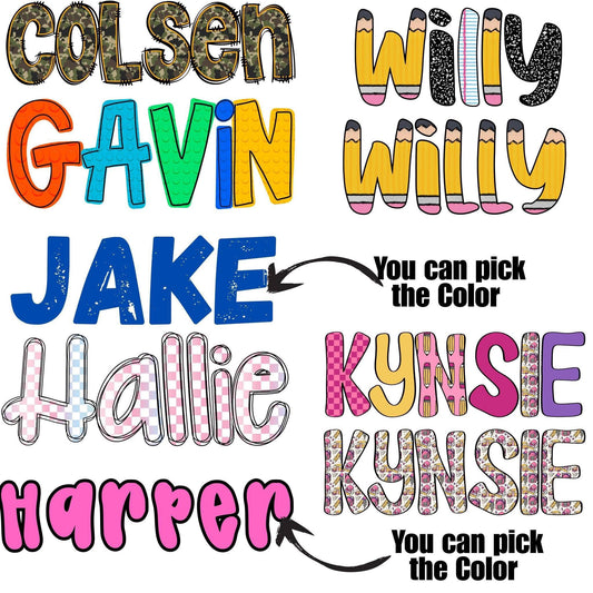 Personalized school stickers