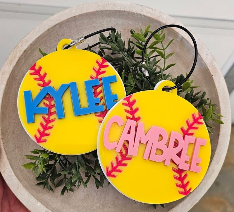 Acrylic bag tags