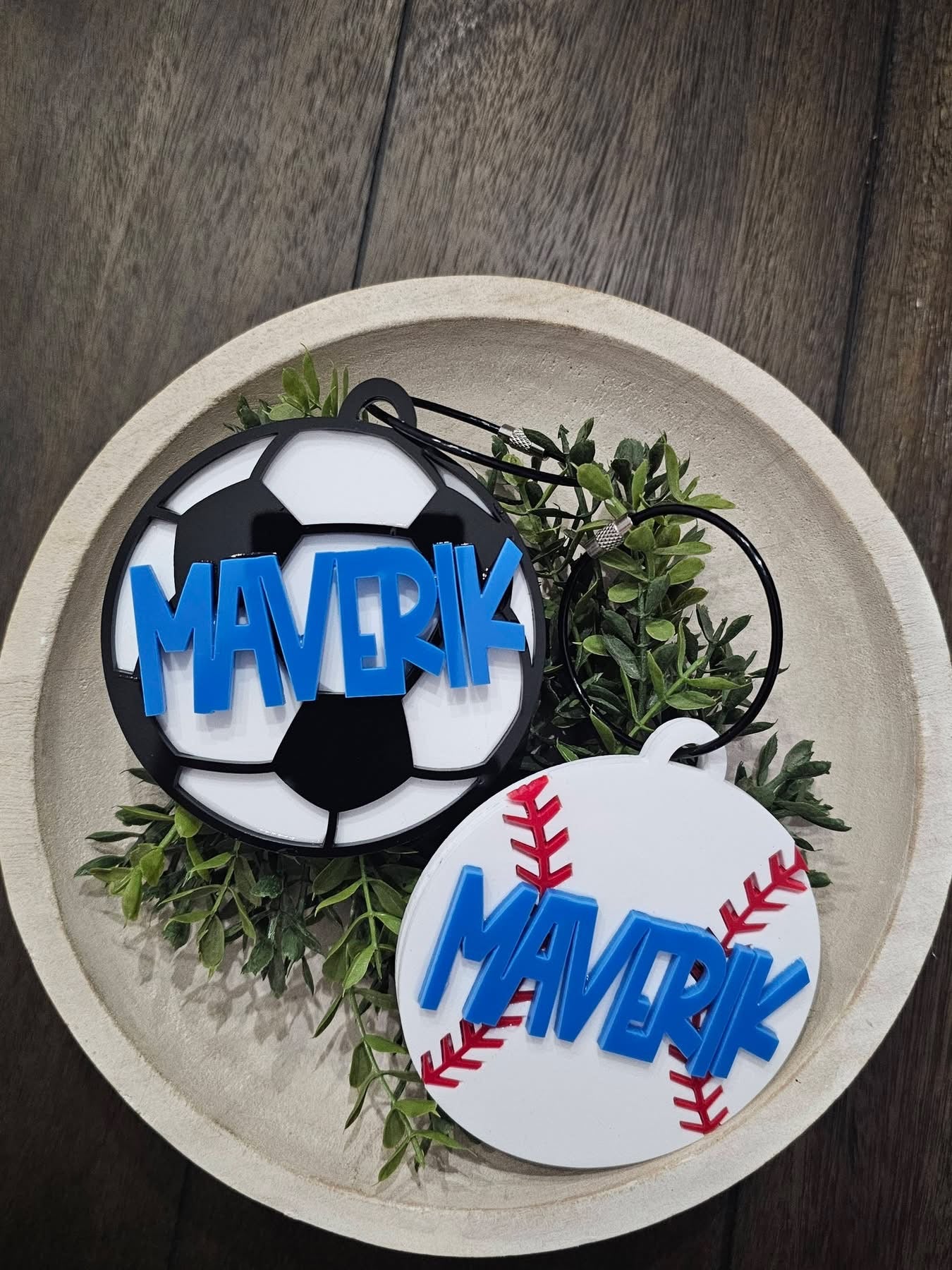 Acrylic bag tags