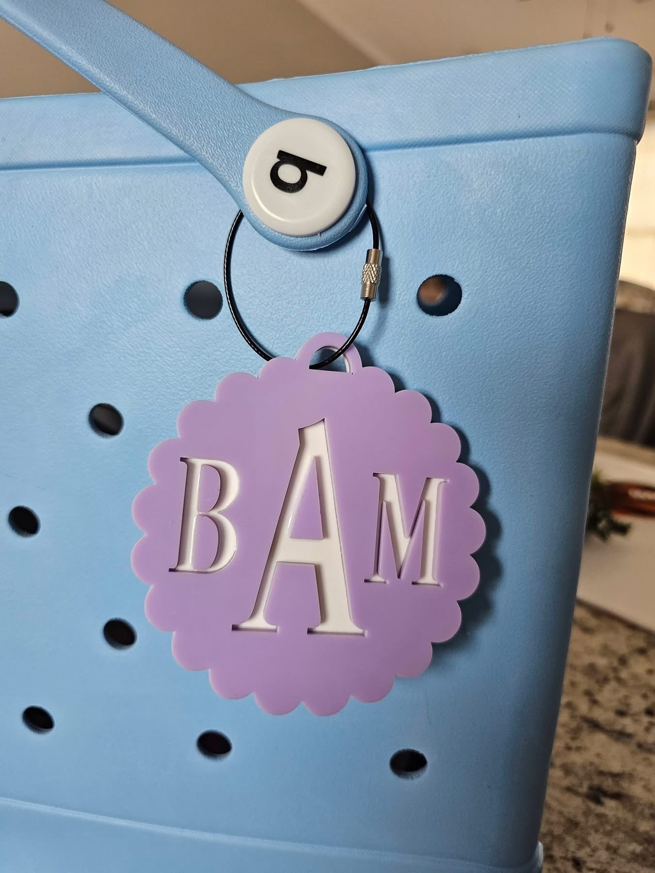 Acrylic bag tags