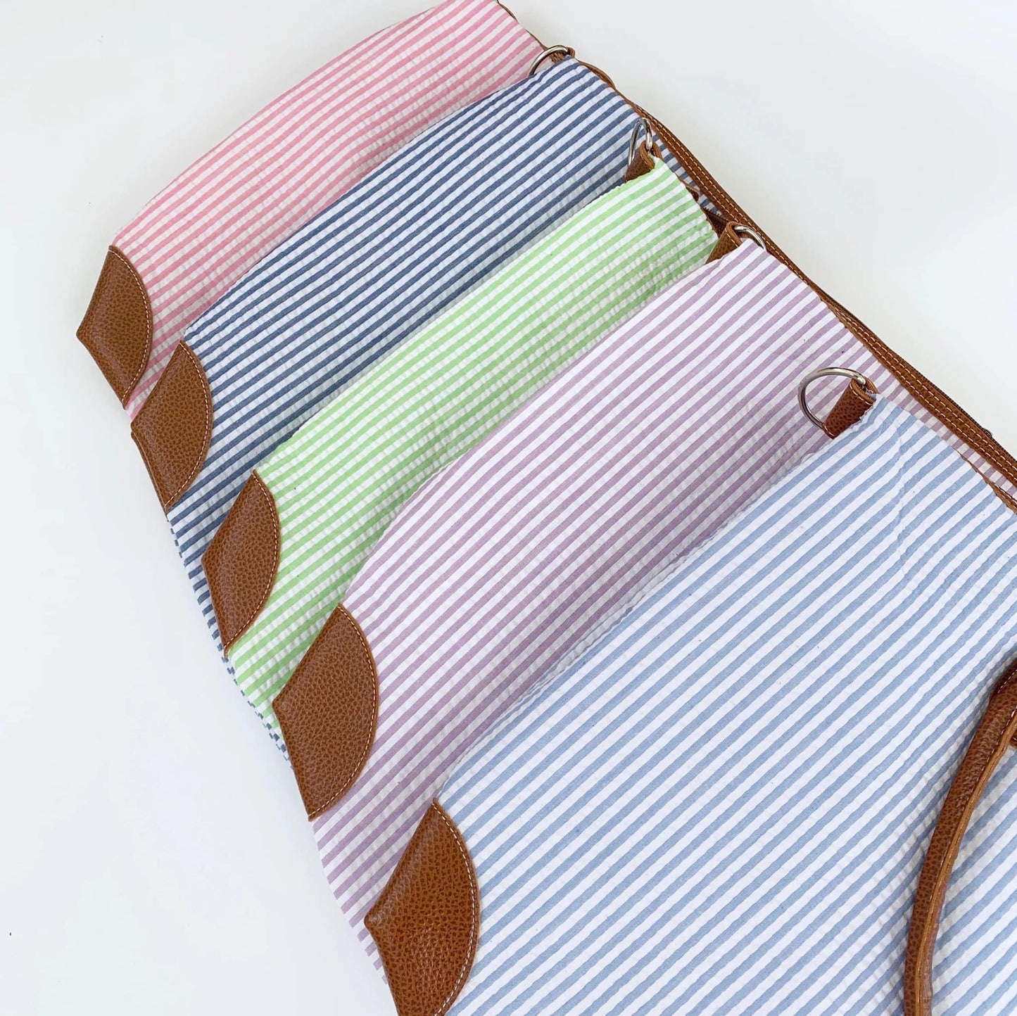 Seersucker Weekender Bag