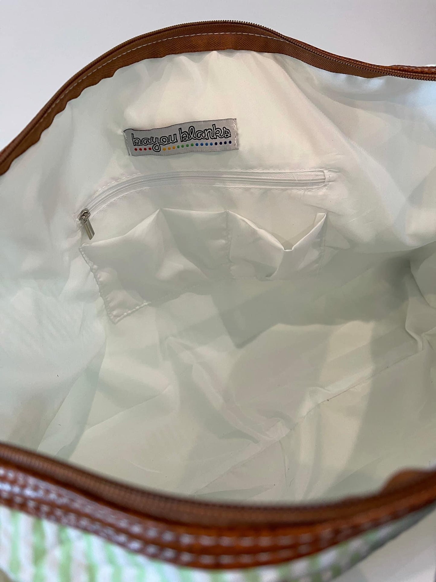 Seersucker Weekender Bag