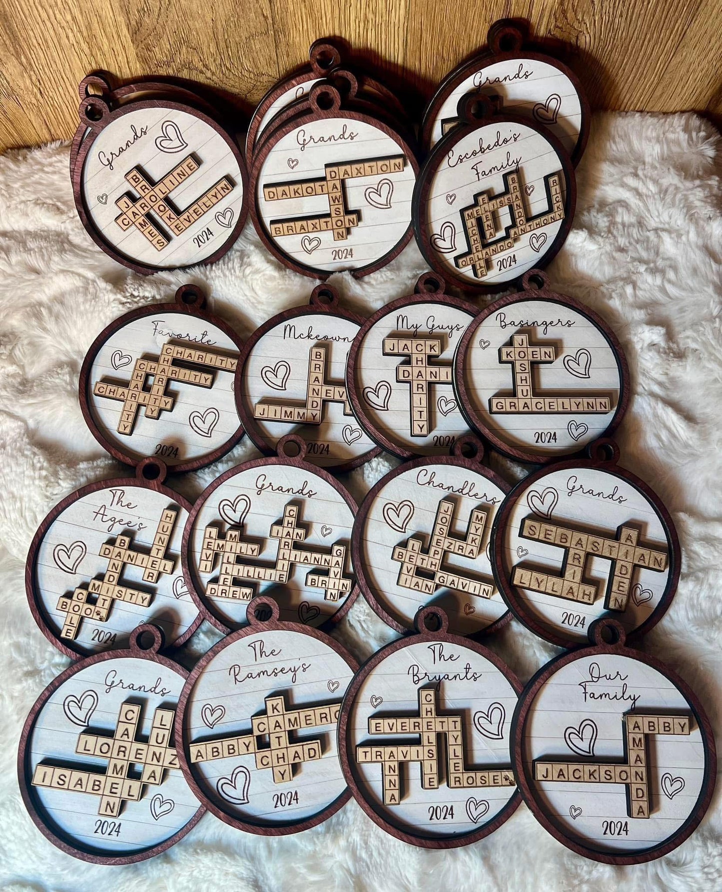Scrabble Ornament(1-4 Names)